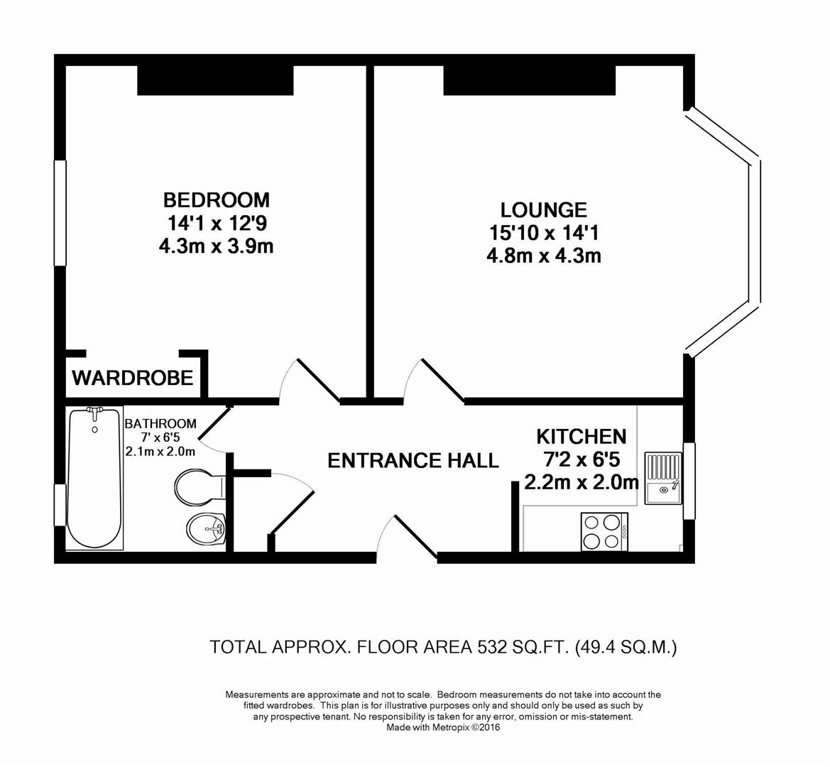 Floorplan for Bedford Road, Horsham